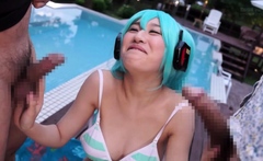 Sexy teen blowjob and cumshot