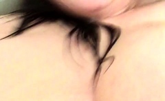 Nasty brunette pornstar with big boobs