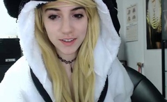 Curly Blonde Teen Records Solo Dildo Masturbation More at