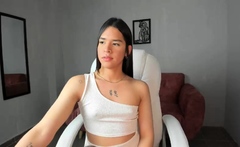 Amateur With Beautiful Tits Strips On Webcam