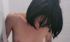 Small tit latina brunette fucks a big cock