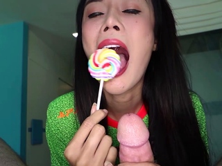 Ladyboy munched on a candy bar and a BWC