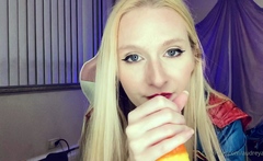 Puffy Peach Blondes Solo Toy Action