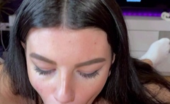 Babe giving pov blowjob