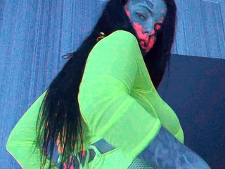 Busty curly brunette with big boobs fucks on couch