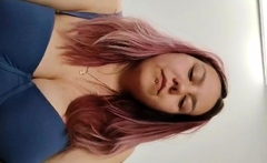 European amateur redhead masturbates on webcam