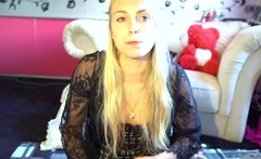 Curly Blonde Teen Records Solo Dildo Masturbation More at