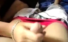 Malaysian Girl Aisyah Sucks and Jerks Off