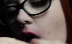 Violet lovely amateur redhead woman toying