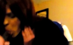 Crossdresser Sucks and Fucks BBC