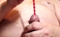 Chubby Daddy Sounding and Jerking His Dick