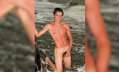 Two Nude Teen Guys Have Fun On The Beach