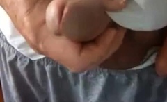Mature Daddy Strokes His Big Cock on Webcam