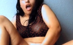 Sweet Brunette Solo Masturbation In A Car