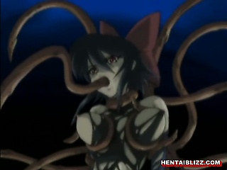 Schoolgirls hentai caught and group drilled by tentacles